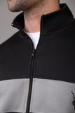 Black TrackSuit With Grey Chest Panel