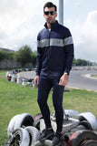 Navy Blue TrackSuit With Grey Chest Panel