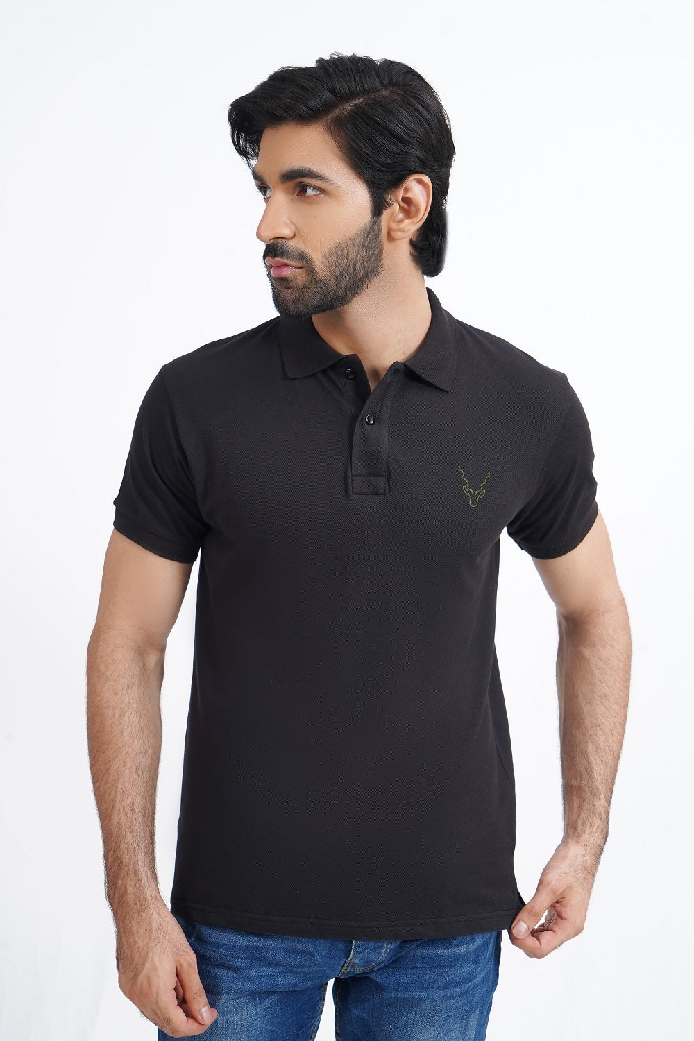 Soft Cotton Polo Shirt Black