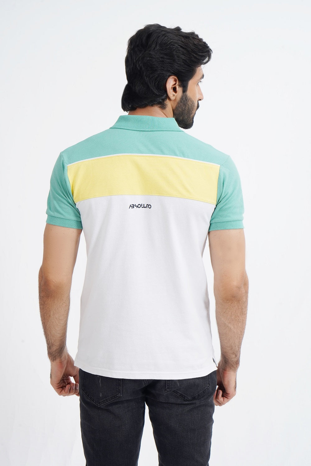 Color Block Cotton Polo Shirt